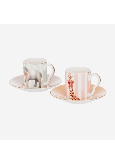 Pembe Porselen Kahve Fincan Seti 90 Ml