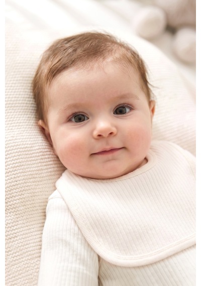 Just Inner Kız Bebek 2'li %100 Pamuk Önlük Düz Renk Dokulu Çıtçıtlı Çift Katlı Cilt Dostu 682301 Pembe