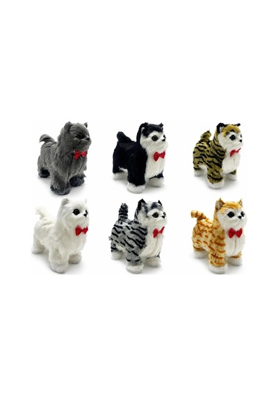Sesli Hareketli Yürüyen Peluş Kedi Alk3389 01