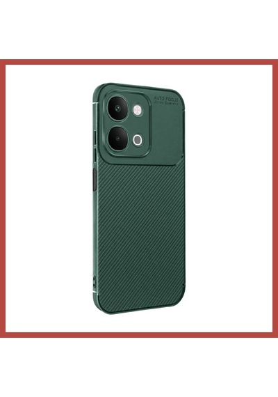 Erdo Ticaret Vivo Y31d Auto Focus Karbon Kapak - Yeşil Erdotıca