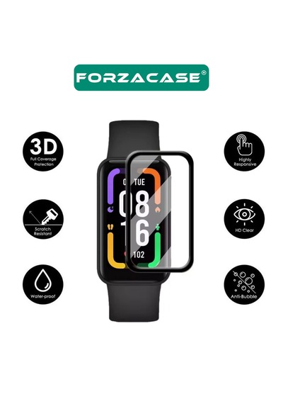 Forzacase Huawei Band 11 İle Uyumlu Çerçeveli Tam Kaplayan 3d Pet Ekran Koruyucu Film - Fc016
