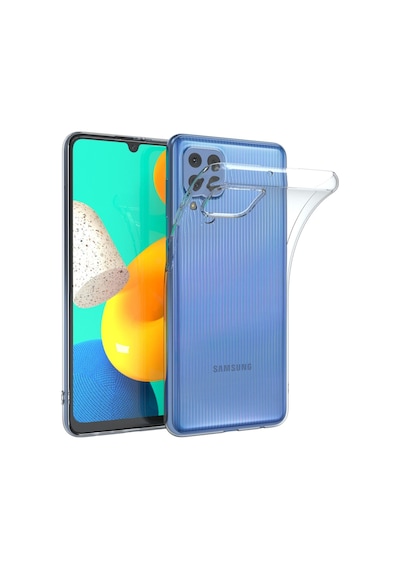 Samsung Galaxy Uyumlu M32 1mm Süper Silikon Şeffaf Kapak
