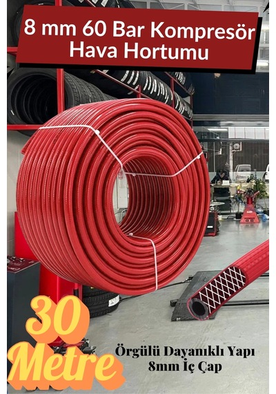 30 Metre Kompresör Hava Hortumu 8 Mm Termo Hortum Kırmızı Thermo Hortum Basınca Dayanıklı Hortum 30 Metre Kompresör Hava Hortumu 8 Mm Termo Hortum Kırmızı Thermo Hortum Basınca Dayanıklı Hortum