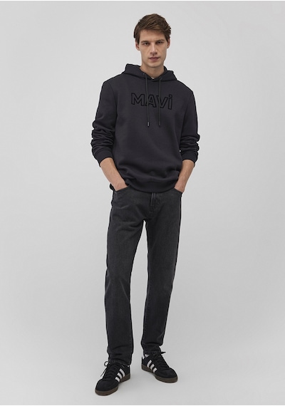 Mavi - Mavi Logo Baskılı Siyah Sweatshirt 0610941-900 Siyah