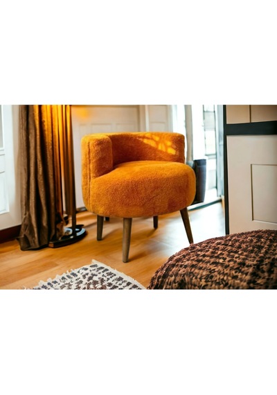 Tekli Koltuk,tekli Berjer, Salon, Balkon, Bahçe Sandalyesi Turuncu