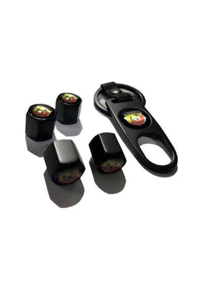 Abarth Metal Sibop Kapağı Anahtarlık Seti Siyah Özel Üretim