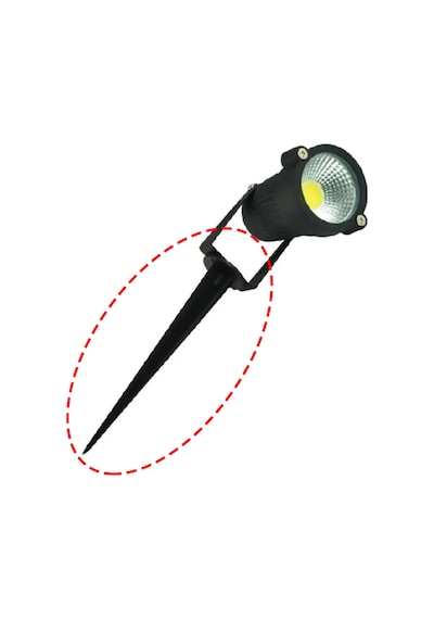 Çim Armatür Kazığı Gri Dış Mekan Led Ev Bahçe Aydınlatma Lamba Dekoratif Tutucu A-1308 Siyah