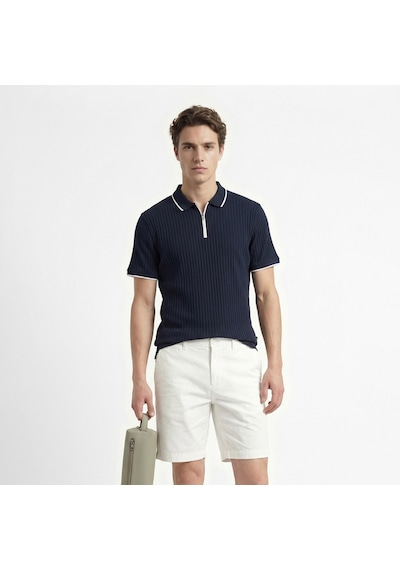 Nautica Erkek Lacivert Regular Fit Polo Yaka T-shirt Düz K65345t Lacivert