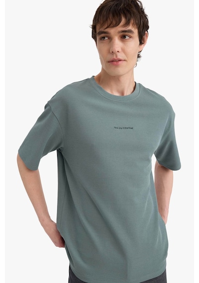 Defacto Mini Baskılı Yeşil Erkek T-shirt D5871ax/gn1083 Yeşil