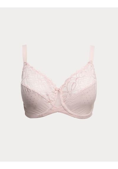 Marks & Spencer Dantelli Balenli Minimizer Sütyen T33005803 Pembe
