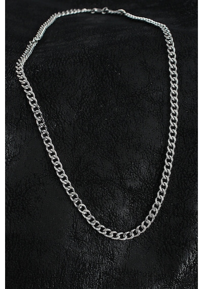 316l Çelik Klasik Zincir Model Gümüş Renk Erkek Kolye Çok renkli