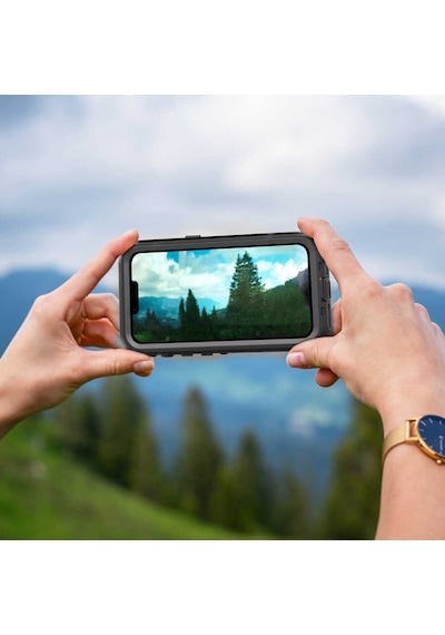 Apple Uyumlu iPhone 13 Pro Kılıf 1-1 Su Geçirmez Kılıf Siyah