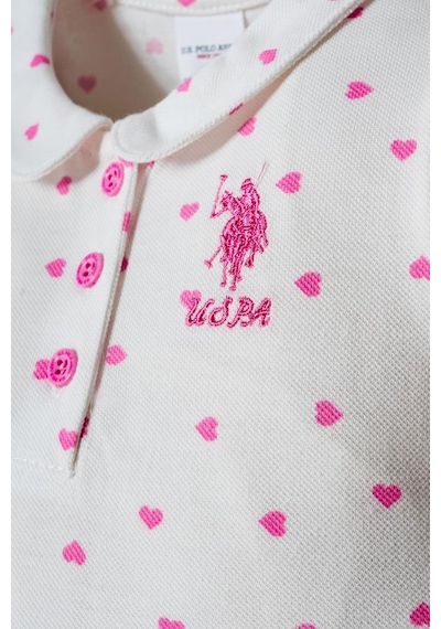 U.S. Polo Assn. U.s. Polo Assn Kız Bebek 2 Li Şort T-şhirt Takım Beyaz-2341 Beyaz