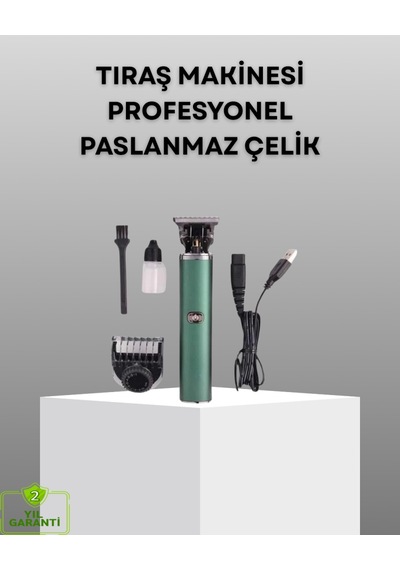 Profesyonel Şarjlı Tıraş Makinesi 180 Dakika Kullanım, 2.5 Saat Hızlı Şarj, Evrensel Usb Şarj Girişli