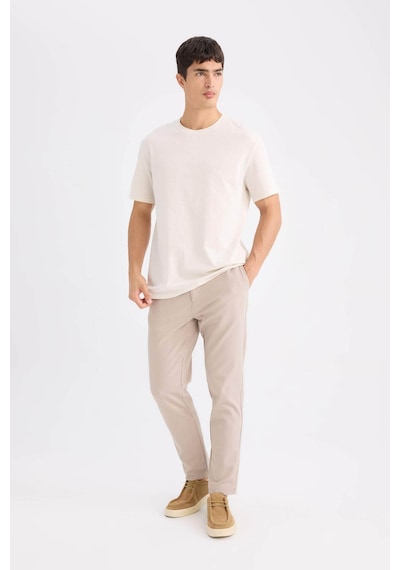 DeFacto Tailored Fit Normal Kesim Düz Paça Her Yöne Esneyen Yazlık Kumaş Pantolon -  C7508AX25SPBG755