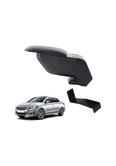 Peugeot 301 2015 Delmesiz Çelik Ayaklı Siyah Kolçak Kol Dayama