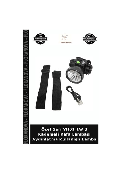 Özel Seri Yh01 1w 3 Kademeli Kafa Lambası Aydınlatma Kullanışlı Lamba