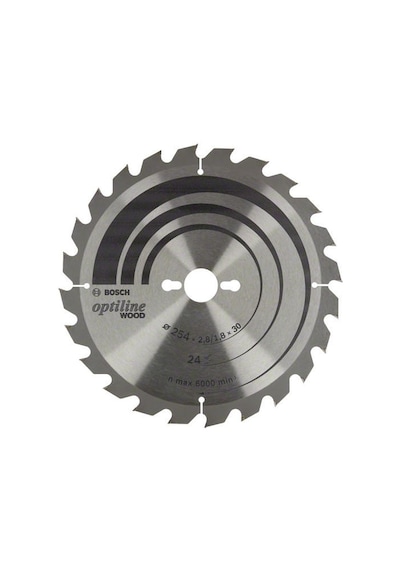 Bosch Optiline Wood 254x30 mm 24Diş (GTS 10) Daire Testere Bıçağı - 2608838412