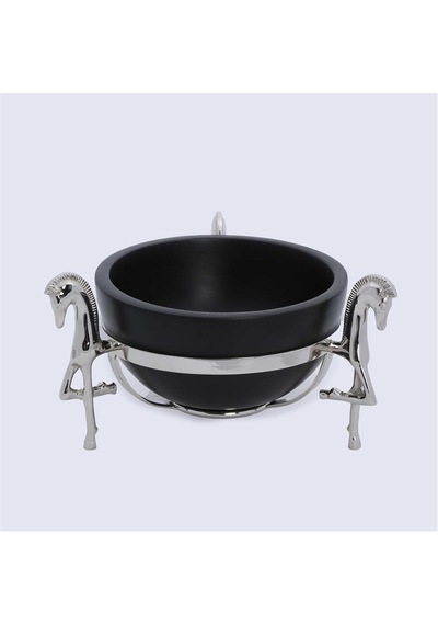Vitale Metal Ahşap Atlı Kase 25 25 15 Cm Diğer
