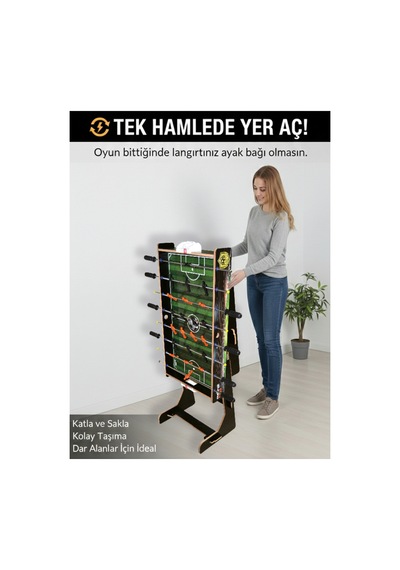 Katlanır Ayaklı Büyük Boy Ahşap Langırt - 418