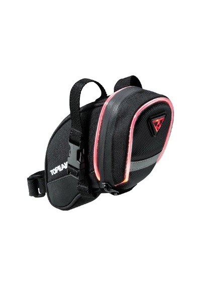Topeak Aero Wedge İglow Medium Led Işıklı Sele Altı Çanta Siyah
