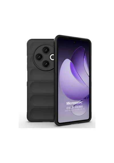 Microsonic Tecno Spark 30 4g Kılıf Oslo Prime Siyah -