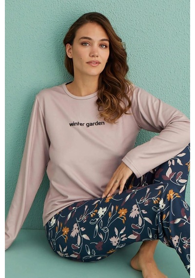 Arcan Mihra Kadın Bisiklet Yaka Termal Pijama Takımı 14102/17 - 1 Adet 001