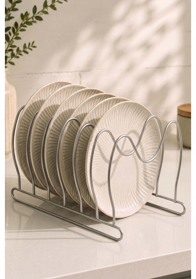 Silver Tabak Düzenleyici Metal Organizer Gümüş