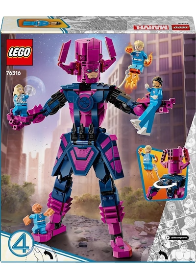 LEGO® ǀ Marvel Fantastik Dörtlü, Galactus Yapım Figürüne Karşı 76316 - 9 Yaş ve Üzeri Çocuklar için Yaratıcı Oyuncak Yapım Seti (427 Parça)