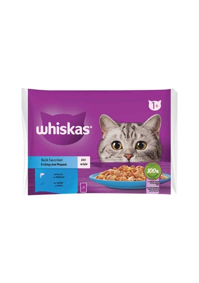 4 Adet Whiskas Balıklı Kedi Maması 4'lü 4x85 G