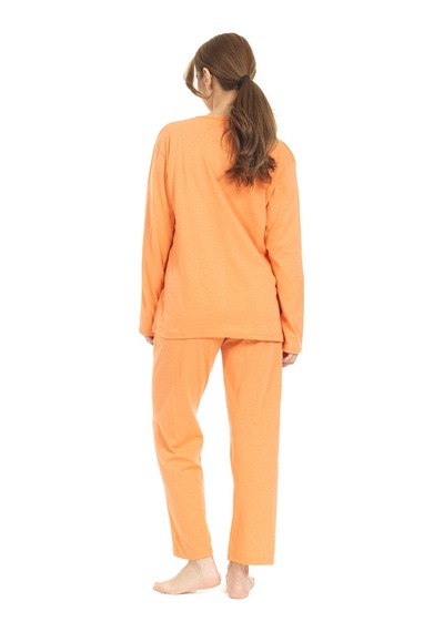 Sude Homewear M952 Penye Kadın Pijama Takımı Turuncu