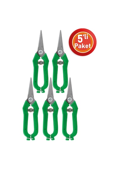 Göcen 5 Adet Narenciye Üzüm Bağ Budama Makası 19 Cm Yeni