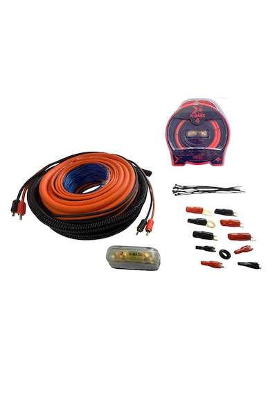 X-bass 4 Ga Profesyonel Seri Kalın Oto Amfi Kablo Seti Xb-4kit
