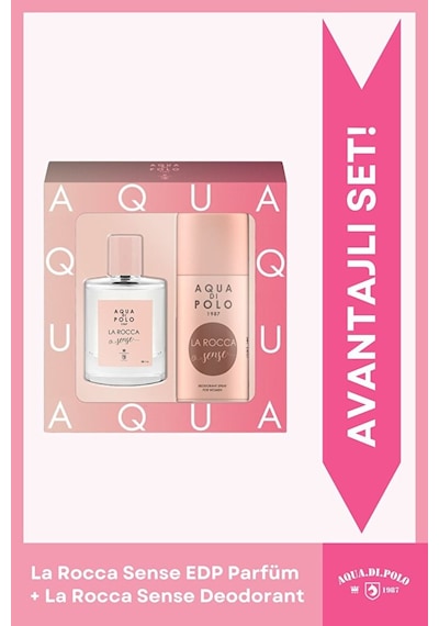 Aqua Di Polo 1987 La Rocca Sense Kadın Parfüm EDP 50 ML + La Rocca Sense Sprey Deodorant 150 ML