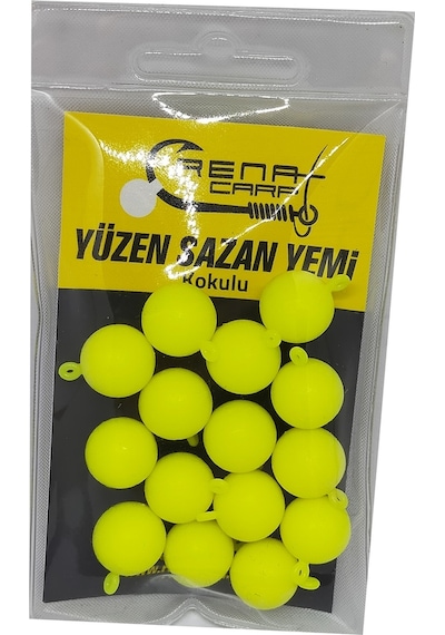 Renat Carp Yüzen Kulplu Kokulu Fluo Yeşil Top Sazan Yemi 14 Mm