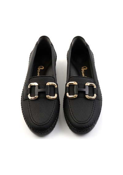 Bambi Siyah Kadın Loafer Ayakkabı K01536194009 Siyah