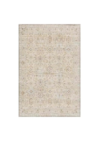 Ayrex Latte Dizayn Ryella Vintage Desenli Şönil Pamuk Tabanlı Yıkanabilir Kaymaz Antibakteriyel Salon Halısı 120x1 Diğer