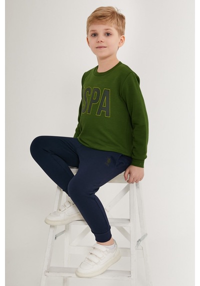 U.s. Polo Assn Strip Yeşil Erkek Çocuk Eşofman Takımı