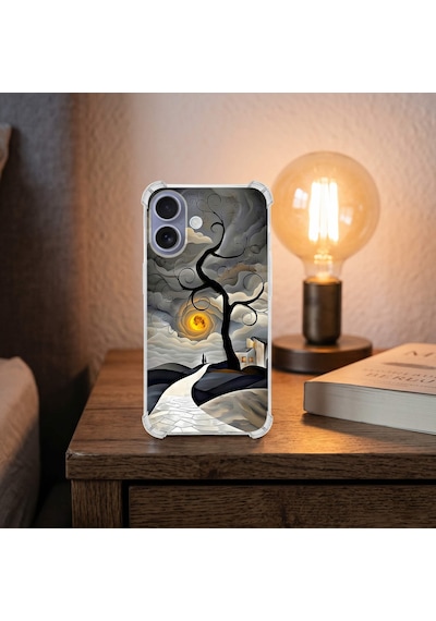 Printify Tecno Spark7t İle Uyumlu Simya Serisi Sarmal Yolculuk Tasarımlı Uv Baskılı Köşe Korumalı Antişok Kılıf Şeffaf