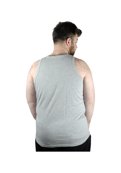 Mode Xl Büyük Beden Erkek Atlet Bisiklet Yaka 6340 Gri Melanj 001