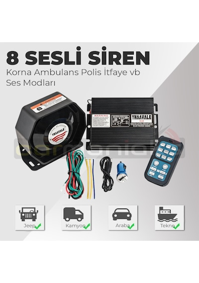 Profesyonel Kumandalı Universal Slim İnce Siren 200w