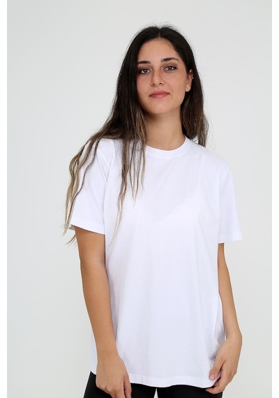Rubadi Oversize Bol ve Geniş Kesim Bisiklet Yaka Basic Salaş Model T-Shirt Beyaz Rubadi Oversize Bol ve Geniş Kesim Bisiklet Yaka Basic Salaş Model T-Shirt Beyaz