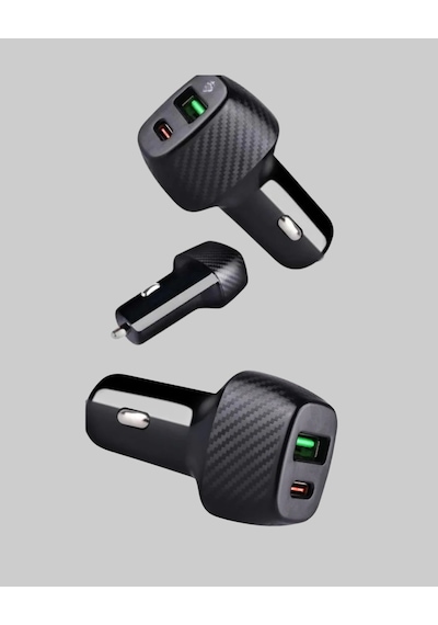Zenvia Pd Destekli 38w Araç Şarj Başlığı Type-c + Usb Çift Çıkış Hızlı Şarj Znv2026