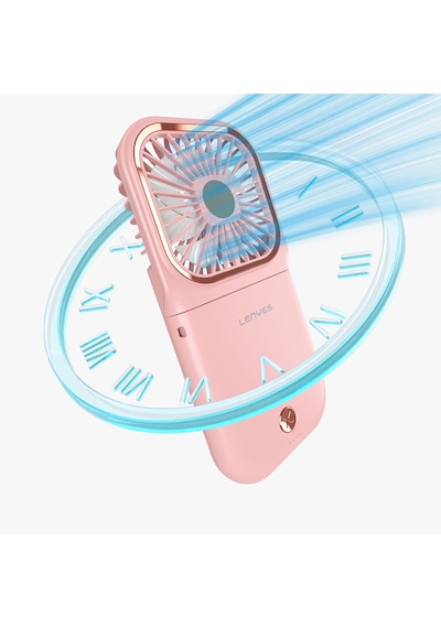 Lenyes Lhf13 Powerbank Özellikli Standlı Portatif Soğutucu El Fanı Pembe