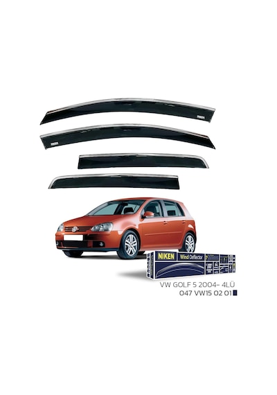 Vw Golf 5 2004-2008 - Kromlu Cam Rüzgarlığı 4lü Parça