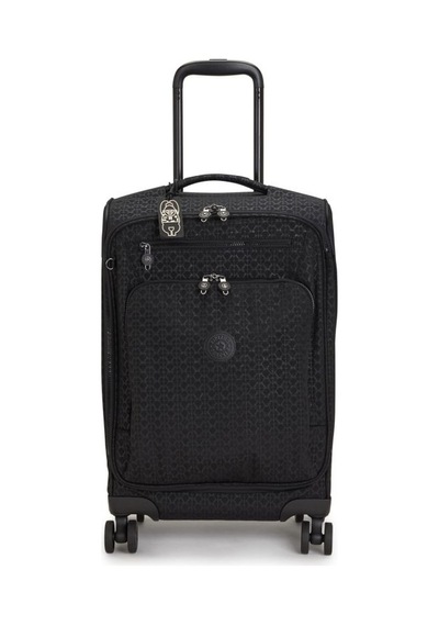 Kipling Kıplıng New Youri Spin S Küçük Boy Tekerlekli Valiz Siyah Sıgnature Emb Siyah