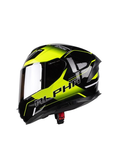 Pilot Alpha Sv Siyah Sarı Kapalı Motosiklet Kaskı Siyah