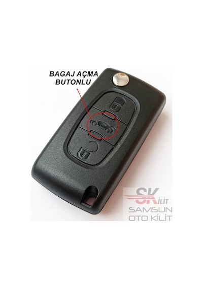 Peugeot Uyumlu Partner 207 208 308 407 508 3 Tuşlu Kumanda Anahtar Kabı