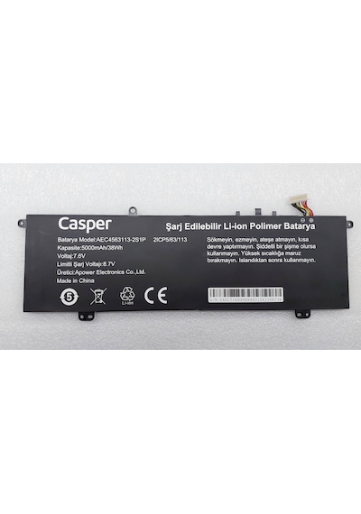 Casper X600 Batarya Aec4563113-2s1p 5000 Mah/38wh