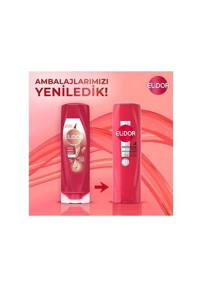 Elidor Saç Kremi 350ml. Keratin Düz Saç %4